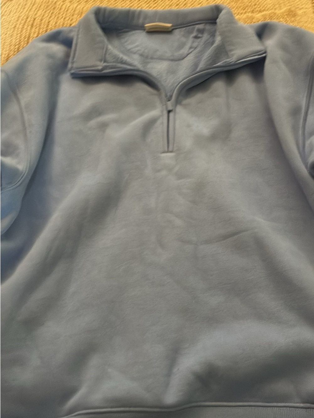 Comfrt Light Blue Quarter-Zip Fleece Pullover quarter zip